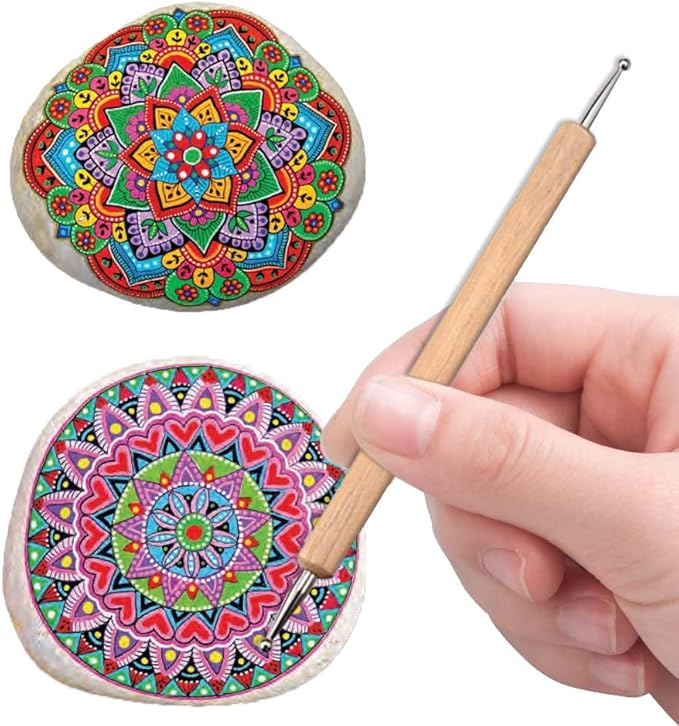 ABenkle 10Pcs Dotting Tools Ball Styluses for Rock Painting, Pottery Clay Modeling Embossing Art Mandala