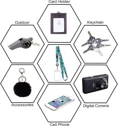 Retractable Lanyards, 6 Pack Waterproof Lanyard with ID Badge Reel Holder & Detachable Buckle for Ships Key Cards, Cruise Essentials & Must Have Accessories (6 Colors)