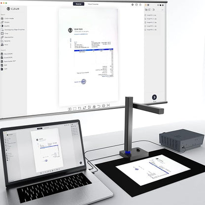 CZUR Shine800 Pro Portable Document Scanner, 8MP Document Camera, OCR Multi-Language Recognition, USB Doc Camera for Live Demo, Web Conferencing, Remote Teaching, for Mac OS&Windows