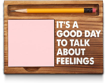 akeke Funny Sticky Note Holder Gifts for Guidance Counselor, Mental Health, Speech Therapy, Social Worker, School Counselor Desk Self-Stick Note Pad Holders GSH16