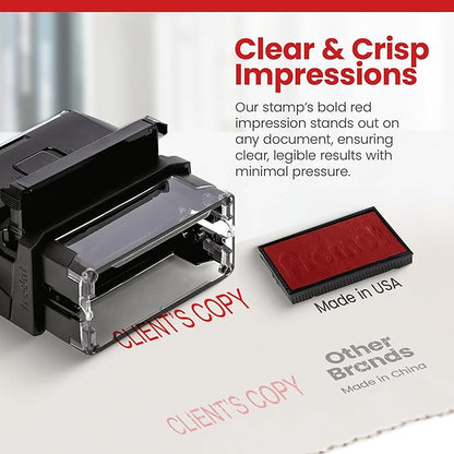 Promot Client's Copy - Self Inking Rubber Stamp - Ink Stamps