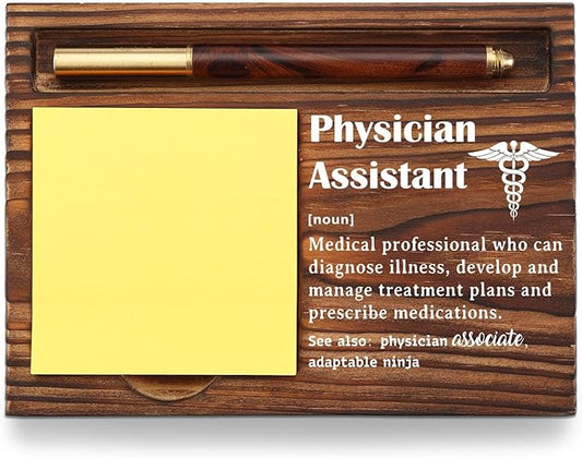 Physician Assistant Sticky Notepad Holder, Thank You Gifts for Physician Assistant, Appreciation Gifts for PA School Nurse Week Gift PA Student Graduation Gifts Sticky Note Pad Holder TZP26
