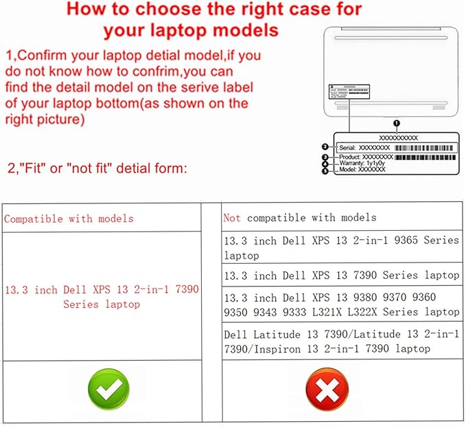 Alapmk Protective Case for 13.3" Dell XPS 13 2-in-1 7390 9310/Latitude 9330 9340 & Yoga Slim 7i Carbon/ThinkPad X1 Nano 13/ideapad S540-13IML [Not fit XPS 13 2-in-1 9365/XPS 13 7390 9310 9300],Black
