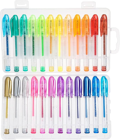 24 Pack Mini Glitter Gel Pen,Tiny Pens for School,Office and Home… (1)