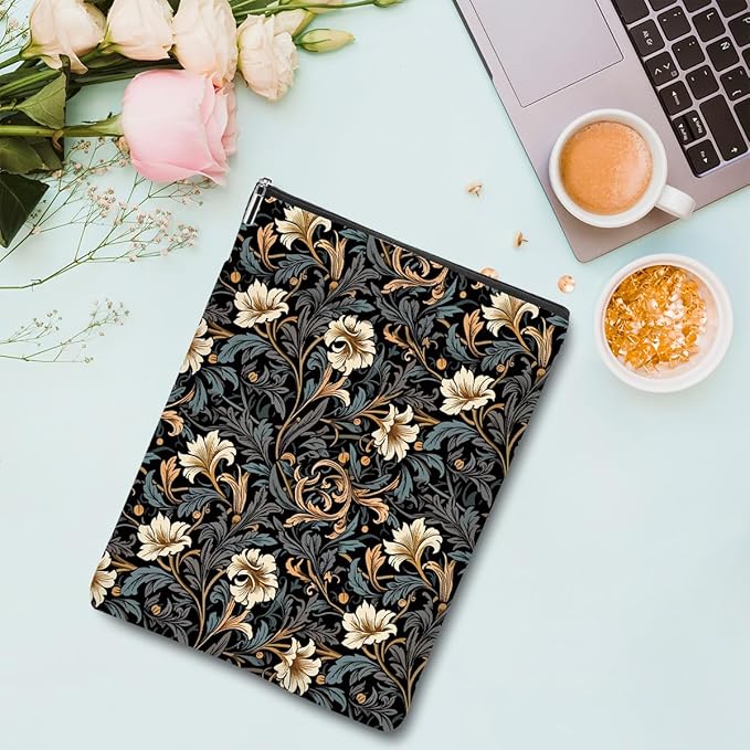 Botanical Book Sleeve, Classic Flower Book Covers for Paperbacks, Floral Book Pouch Book Protector, Book Lovers Gifts for Women Girls Freind, Book Accessories Book Club Gifts Christmas Birthday Gifts