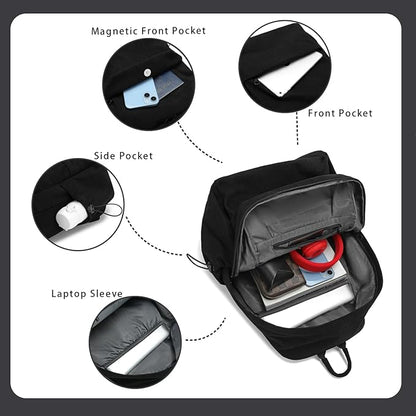 YGR Laptop Backpack for Women and Men, Waterproof Lightweight Travel Daily Rucksack Casual 15.6 inches Computer Bags for College, Black Corduroy