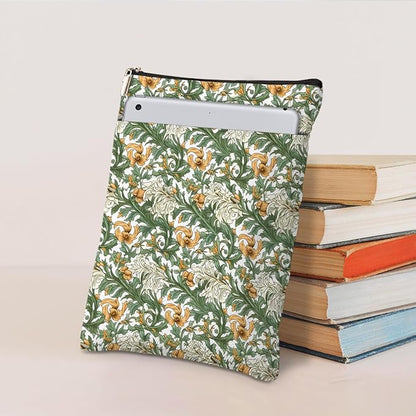 Botanical Book Sleeve, Classic Flower Book Covers for Paperbacks, Floral Book Pouch Book Protector, Book Lovers Gifts for Women Girls Aunt, Book Accessories Book Club Gifts Christmas Birthday Gifts