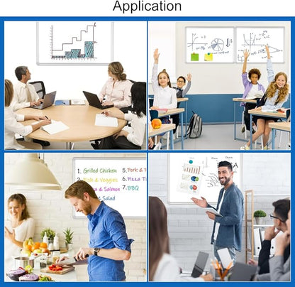 DEVELOP Magnetic Dry Erase Board 18x24 Inch, Small Aluminum Frame Wall-Mounted Whiteboard with Detachable Marker Tray, Hanging Writing Board for Home Office School Classroom