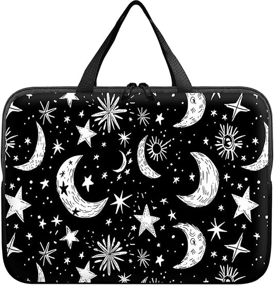 Universal Tablet Laptop Sleeve Case 10 inch, Moons Stars Slim Carrying Case Durable Handbag Travel Laptop Bag for 7 to 10-inch Laptops/Notebook/Kids Tablet/ipad/eBook Readers