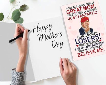Funny Card for Mom from Daughter, Son, Kids on Mothers Day - Heartfelt Message to Mother, Perfect for Birthday, Mother's Day, Humorous Mom Greeting Cards, Premium Quality