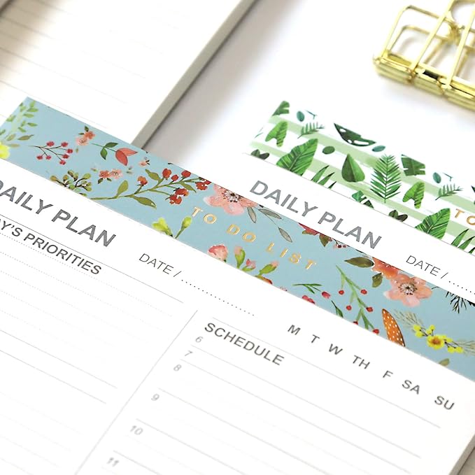 Daily to Do List Notepad with 52 Undated Tear-Off Planning Sheets,5.8"×8.2" Magnetic Planner Checklist Organizing Memo Pad for Reminders,Shopping List,Self-Care Notepad (5.82"x8.26", Avocado)