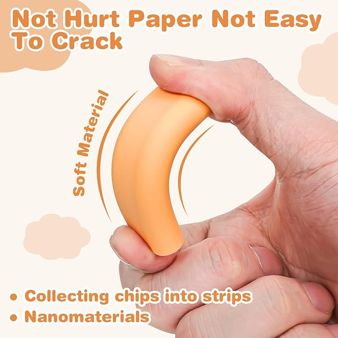 Pencil Erasers, Rubber Erasers, Erasers for Pencils, Erasers for School, Bright Colors, Pack of 6