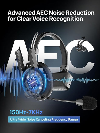 SYNCO XTALK XPro2 X2 Wireless Intercom Headset System 2.4 GHz Full Duplex 1640feet/500 Meter Communication System for Live Show Stage Performance Movie Shoot (XPro2/2 Persons)