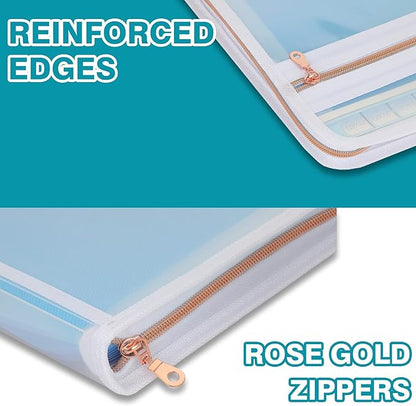 H4D 13 Pocket Expanding File Folder Organizer, Blue, 8.5-x-11-inch