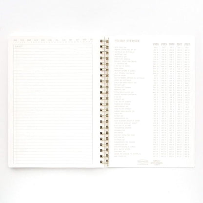 DesignWorks Ink 8.25" x 11.6" Speckled Ivory White Textured Paper Twin Wire Spiral No. 1 Notebook Journal with 160 Lined Pages for Work, Writing, Journaling