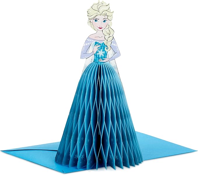 Hallmark Paper Wonder Frozen Disney Princess Pop Up Birthday Card (Honeycomb Elsa) for Birthdays, Encouragement, All Occasions