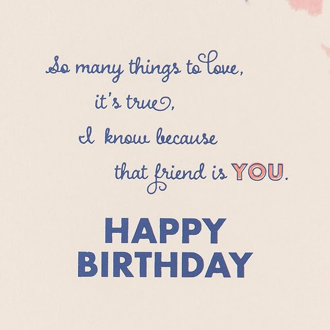 Hallmark Birthday Card for Friend (Abstract Flowers)