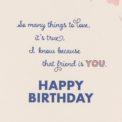 Hallmark Birthday Card for Friend (Abstract Flowers)