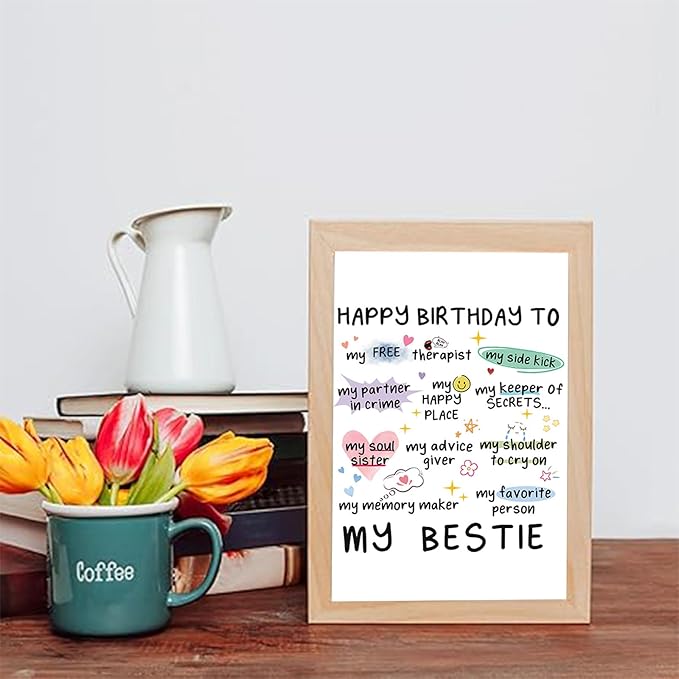 Funny Birthday Card for Women Sister, Happy Bday Gifts for Bestie, Bestie Birthday Card, Friendship Birthday Card, Best Friend Birthday Card,Happy Greeting Card for Niece MQMR-11-BH