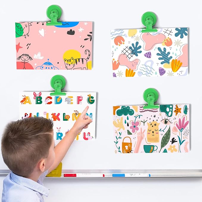 VNDUEEY 20 Pack Magnetic Clips Heavy Duty, Fridge Magnets Refrigerator Magnets, Magnets for Whiteboard, Strong Magnet Clips for Home, Office, Locker (Light Green)