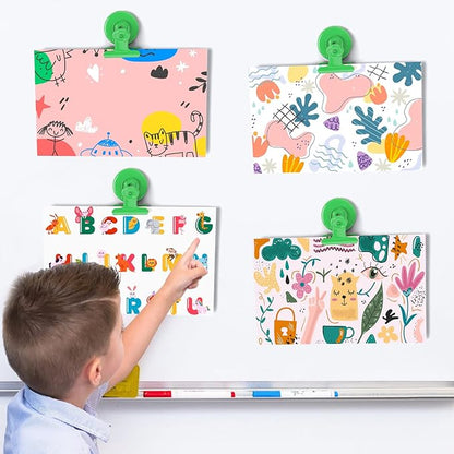 VNDUEEY 20 Pack Magnetic Clips Heavy Duty, Fridge Magnets Refrigerator Magnets, Magnets for Whiteboard, Strong Magnet Clips for Home, Office, Locker (Light Green)