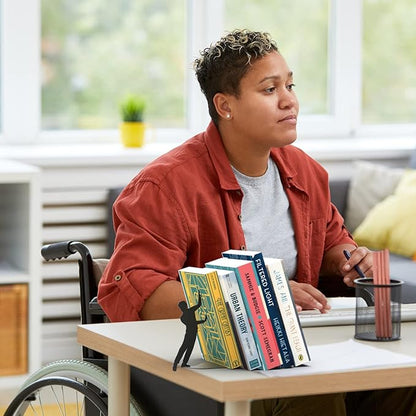 Artori Design Book Ends to Hold Books Heavy Duty - Hidden Metal Bookends for Shelves Desk or countertop - Bookend Book Holder for Home Decorative - Gift for Book Lovers and Home Decor (Cliffhanger)