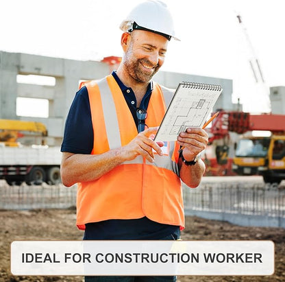 Graph Paper Spiral Notepad A5 Top Wirebound Notepad Grid Notebook Steno Pads Memo Notebook Grid Paper 140 Pages for Writing Sketching Drawing Office Supplies(Black,8 Pack)