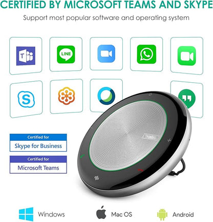 Yealink Teams Certified Speakerphone Wireless Speaker with Microphone Bluetooth for Conference Meeting CP700 Noise Reduction Home Office 360° Voice Pickup (Package Without dongle)