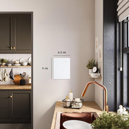 U Brands Contempo Magnetic Dry Erase Board, 8.5"x11", White Modern Frame, Includes Magnet and Marker