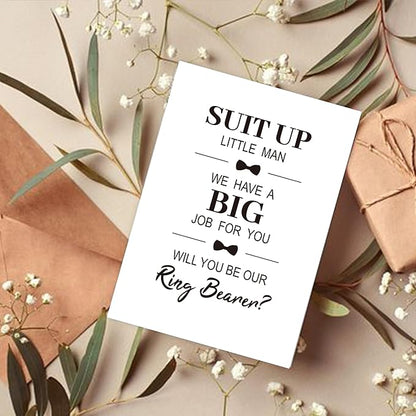 Ring Bearer Proposal Card, Will You Be Our Ring Bearer Card, Ring Bearer Request Card with Matching Envelopes.