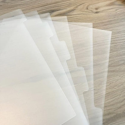 6 Clear Blank Binder Dividers for Discbound Planners Semi-Transparent (7-Disc Mini (4.5 x 7 in))