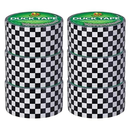 Duck Brand Duck Printed Duct Tape, 6-Roll, Checker (280410_C)