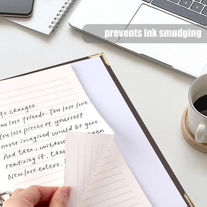 Koogel 2 Sets 6-Ring Binders, Refillable Binder 7"x9.3" Black and Gray Planner Binder for Journaling Collections with 70 Sheets Ruled Refill Paper 70gsm