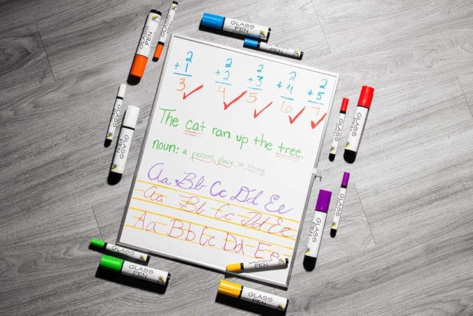 Glass Pen Window Marker: Liquid Chalk Markers for Glass, Car Marker or Mirror Pen with Washable Paint - Graduation Car Windows, Storefront Window, Wedding, Parade, Party & Holiday (Black, Fine Tip)