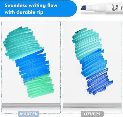 maxtek Dry Erase Markers, 38 Count Chisel Tip Whiteboard Markers, 6 Assorted Colors, Low Odor Dry Erase Pens for School Office