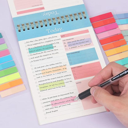 4200 Pcs Sticky Tabs - Colorful Book Tabs, Transparent Sticky Tabs for Books, Sticky Note Tabs, Page Markers Tabs, Book Markers, Page Tabs, Book Tabs for Annotating Books, Book Sticky Tabs