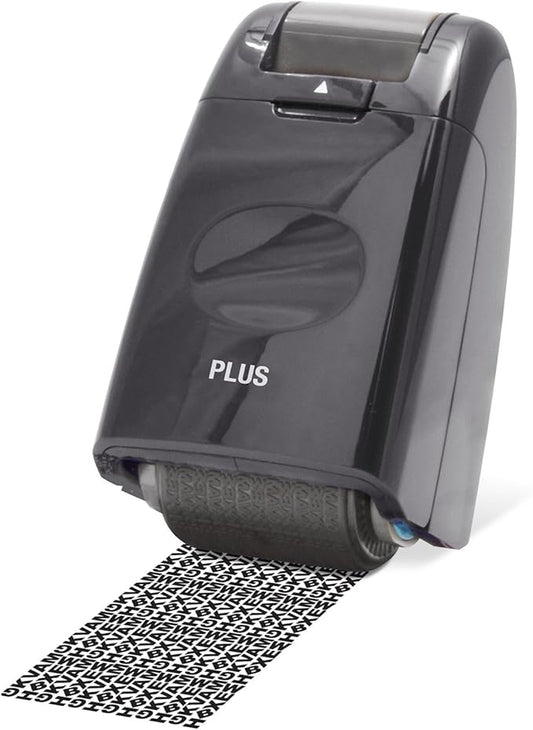Guard Your ID Identity Protection Stamp Roller Identity Theft Prevention Security Stamp Mask Out Private Information Black (70123)