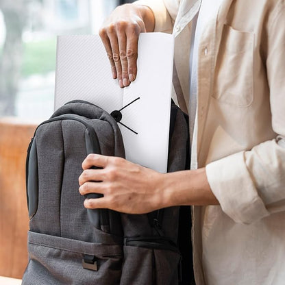 SKYDUE Expanding File Folder with 7 Pockets, Accordion File Organizer, Portable Folders for Documents, School Office Supplies Bungee Closure, Letter/A4 Size White