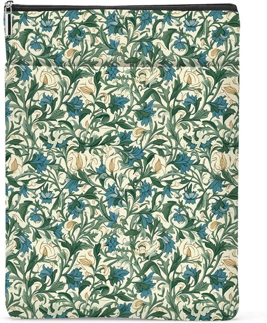 Botanical Book Sleeve, Classic Flower Book Covers for Paperbacks, Floral Book Pouch Book Protector, Book Lovers Gifts for Women Girls Her, Book Accessories Book Club Gifts Christmas Birthday Gifts