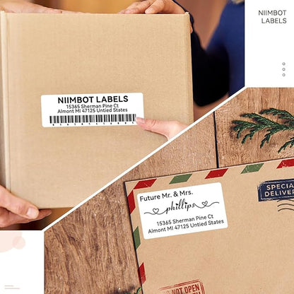 3 Rolls Labels for NIIMBOT B1 B21 B3S B31 K3, 2'' x 1.18'' (50x30mm) Kitchen Labels for Containers, Waterproof, Oil-Proof and Tear-Proof Thermal Printer Labels