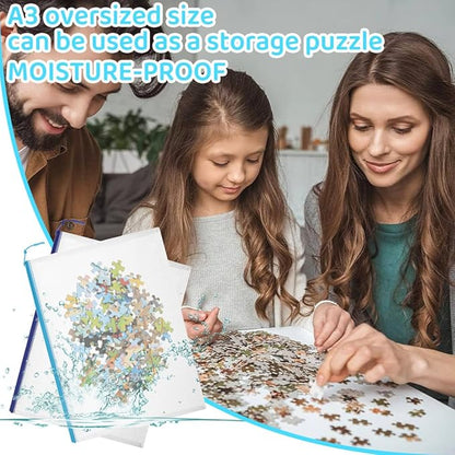 24pcs Mesh Zipper Pouch Bags, Large A3 17x12 Inches Reusable Zipper Bags Puzzle Storage 8 Colors Multipurpose for Board Games Travel Office Supplies and Home Organization