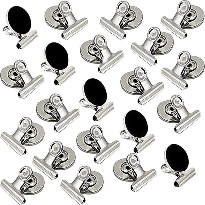 VNDUEEY 20 Pack Fridge Magnets Refrigerator Magnets, Strong Magnetic Clips for Whiteboard, Magnet Clips for Fridge, Locker, Office, Photo Displays, Heavy Duty Magnetic Clips (30mm Wide)