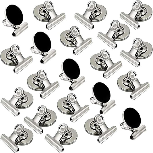VNDUEEY 20 Pack Fridge Magnets Refrigerator Magnets, Strong Magnetic Clips for Whiteboard, Magnet Clips for Fridge, Locker, Office, Photo Displays, Heavy Duty Magnetic Clips (30mm Wide)