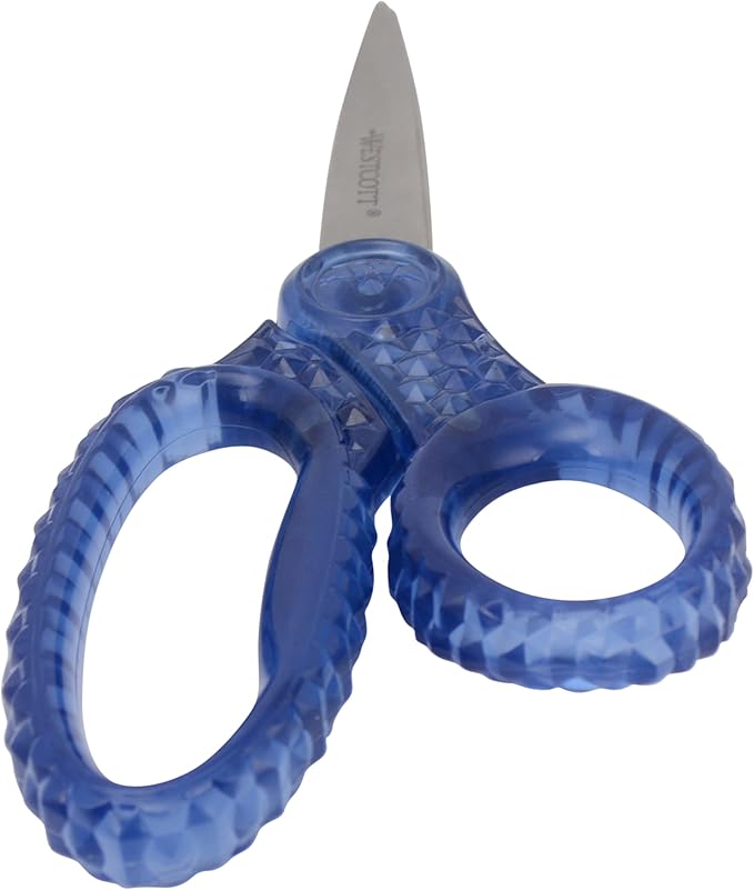 Westcott 7" GEM Crystal-Design Student Scissors, for Kids Aged 12+ - Scissors for School, Craft, Home, DIY, Classroom - Blue