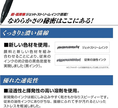 uni Jetstream 4&1 Metal Edition, 0.5mm Ballpoint Pen (Black, Red, Blue, Green) and 0.5mm Mechanical Pencil, Pink Gold (MSXE52000A05.74)
