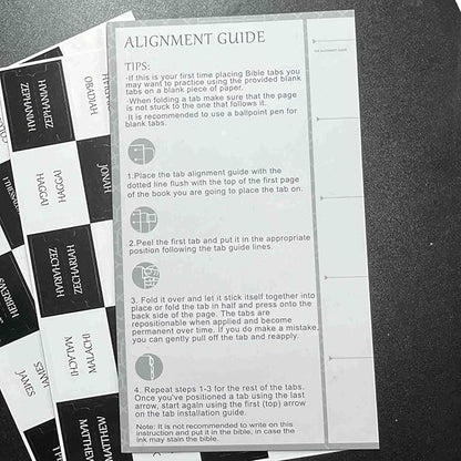 Thinkor Reposition Bible Tabs, Large Print Lanimated Stickers, Easy to Read and Apply Bible Tabs for Women and Man (Checkerboard Style)