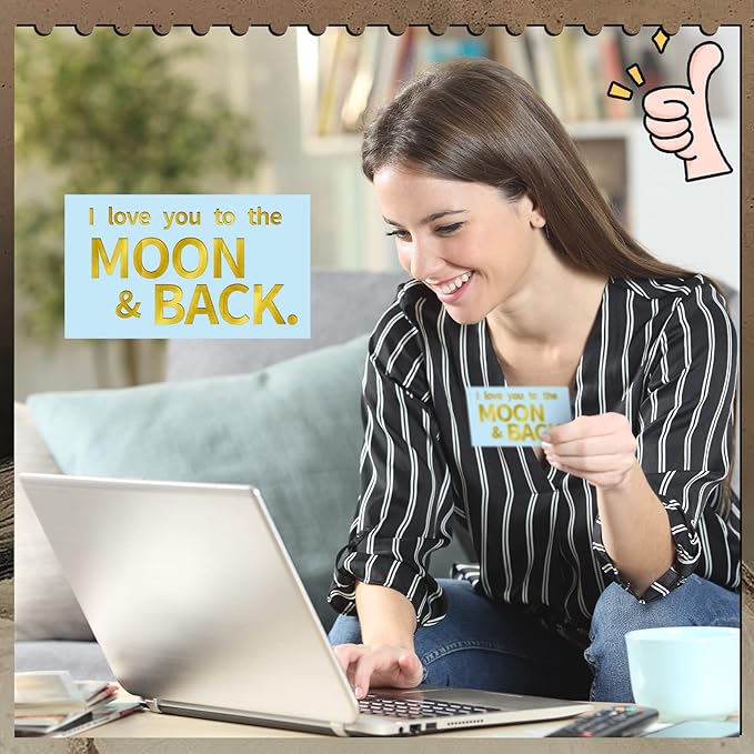 Jinei 300 Inspirational Affirmation Cards Positive Motivational Cards Small Mini Encouragement Quotes for Women Mother's Day Church(Gilded Style)