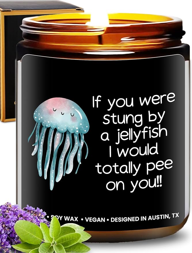 Funny Friendship Candle, If You were Stung by a Jellyfish, Funny Gifts for Friends Adult Humor, Best Friends Gifts for Friends Women Unique, Birthday, Christmas, Gift-Ready