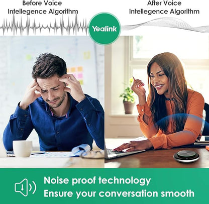 Yealink Teams Certified Speakerphone Wireless Bluetooth Speaker with Full Duplex Microphone for Conference Meeting CP700 Noise Reduction Home Office 360° Voice Pickup