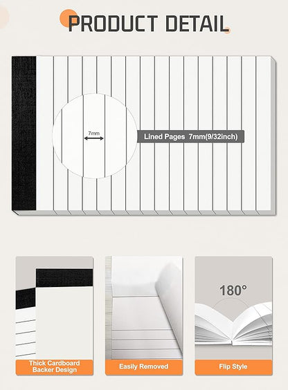 Small Note Pads 3x5 Notepads Mini Pocket Notebook 3x5 Memo Pads Small Notepads Memo Pads 3 x 5" Lined Note Pads of Paper with 30 Sheets Each Pad Mini Pocket Notebook Writing Pads 3x5 White Paper Pads